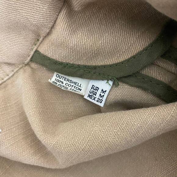 Zara Woman Tan 100% Cotton Asymmetric Zip Collared Jacket Size M - Picture 10 of 12